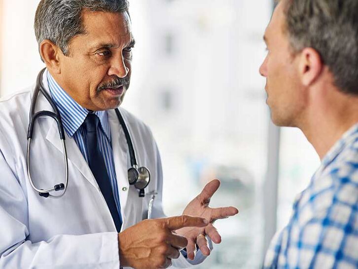 overleg met een arts voor prostatitis
